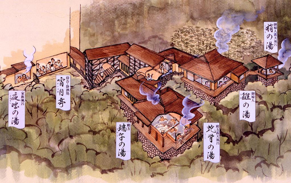 Hotel Hakone Tokinoshizuku Extérieur photo A 19th-century painting of a Japanese village
